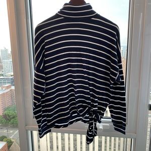 J. Crew striped turtleneck with tie Small NWT